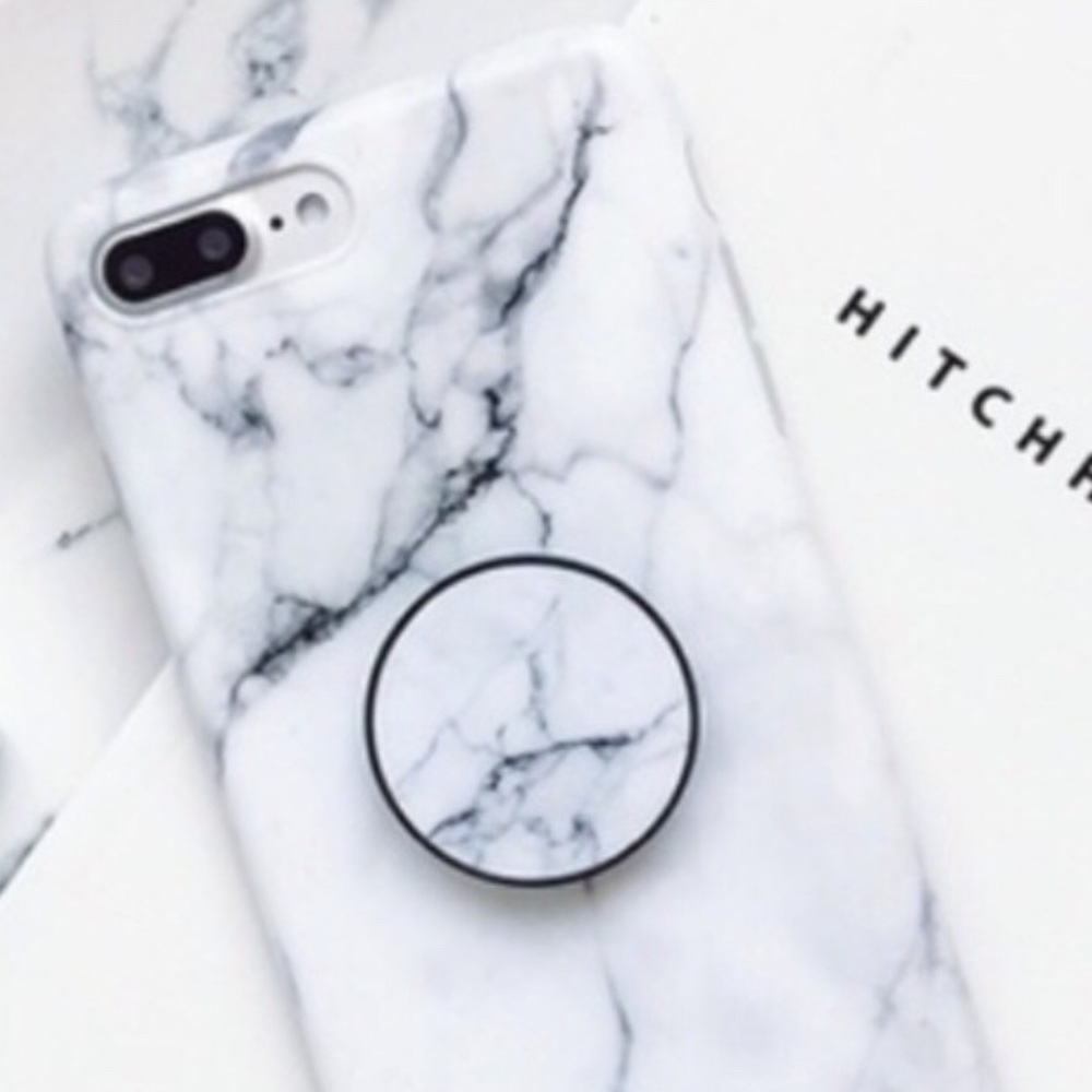 NWT IPhone 6/7/8 white marble case with holder